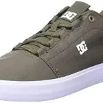 Chollo moda tallas sueltas: DC Shoes Hyde-Zapatillas de Piel para Hombre, Verde Oscuro, 38.5 EU