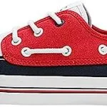 Chollo moda tallas sueltas: Tommy Hilfiger Hombre Vulcanized Sneaker Core Boat Shoe Canvas Zapatillas, Multicolor (Red/White/Blue), 45 EU