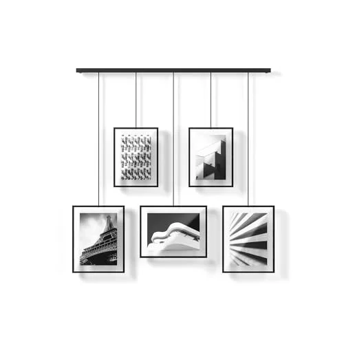 Oferta Casa: Umbra Exhibit Juego de Marco de Fotos estilo galería para, Negro, 5 Marcos de Fotos