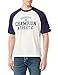 Chollo moda tallas sueltas: Champion Legacy Athletics S-S Crewneck Camiseta, Grigio Melange Chiaro/BLU Marittimo, XXL Hombres