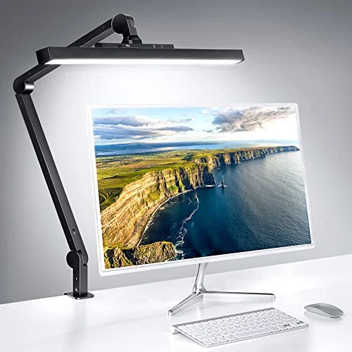 Oferta Tools: Lámpara Escritorio LED, Protección Ocular Polarizada Lampara Estudio, Detección de Gestos Flexo LED Desk Lamp con 4 Modos de Color y 4 de Brillo, Luz Escritorio para Oficina Lectura Estudio