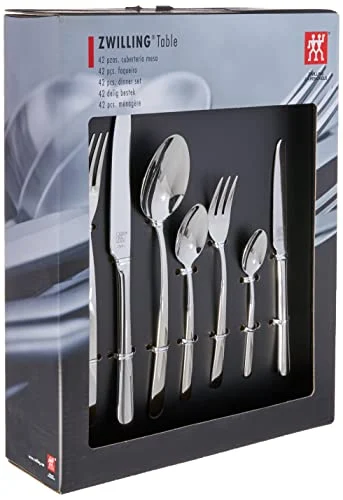 Oferta Casa: Zwilling Nova - Set de cubiertos de mesa, 42 piezas, acero inoxidable, 35 x 25 x 10 cm