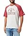 Chollo moda tallas sueltas: Champion Legacy Athletics S-S Crewneck Camiseta, Grigio Melange/Rosso Tbr, XXL Hombres