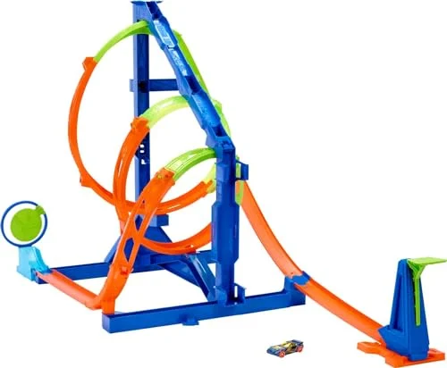 Oferta Juguete: Hot Wheels Action Twist sacacorchos Pista para coches de juguete, incluye 1 vehículo, +4 años (Mattel HMX41)