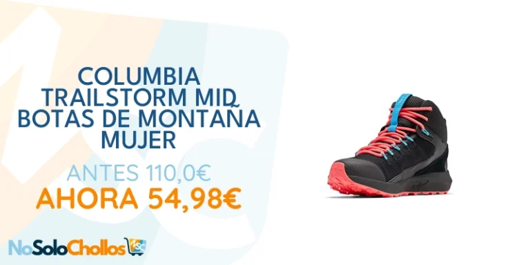 Oferta Zapatos: Columbia Trailstorm Mid Waterproof Botas Montaña De Senderismo Y Trekking para Mujer, Negro (Black x White), 39 EU
