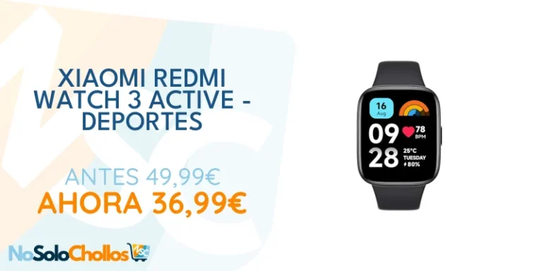 Oferta Deportes: Xiaomi Redmi Watch 3 Active - Llamadas Bluetooth, Pantalla LCD de 1,83”, Monitor de frecuencia cardíaca, 100 Modos Deportivos, hasta 12 días de autonomía, Negro (Versión ES + 3 años de garantía)