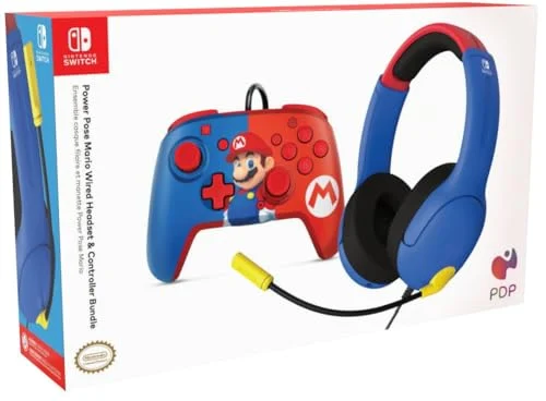 Oferta NoSoloChollos Videojuegos: NoSoloChollos PDP Gaming Officially Licensed Mario Bundle for Switch Works with Switch OLED & Lite