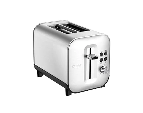 Oferta NoSoloChollos Cocina: NoSoloChollos Krups KH682D10 Krups KH682D10 Tostador de 2 ranuras acero inoxidable Excellence, ancho ajustable, 8 niveles de potencia, palanca elevadora del pan, función parada, descongelar, recalentar