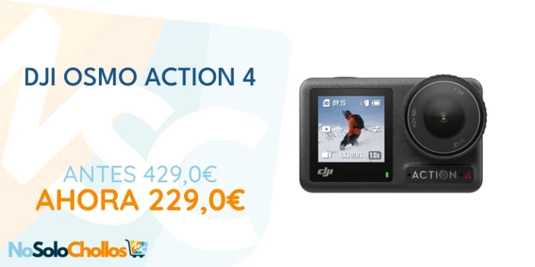 Oferta Cámara: DJI - Pack Estándar Osmo Action 4 - Cámara de acción sumergible 4K/120 fps con un sensor de 1/1.3 pulgadas, gran rendimiento con poca luz, color D-Log M de 10 bits, batería duradera de 1770 mAh